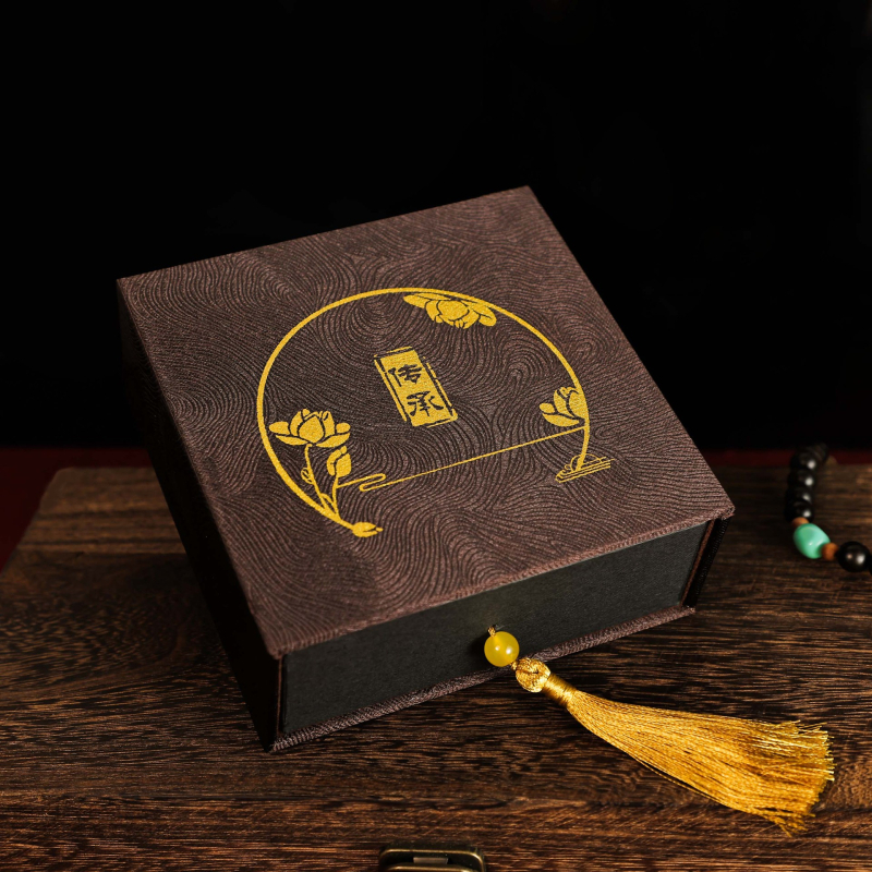Cutie de bijuterii din lemn cu design Thangka – stil retro, ambalaj elegant pentru bijuterii