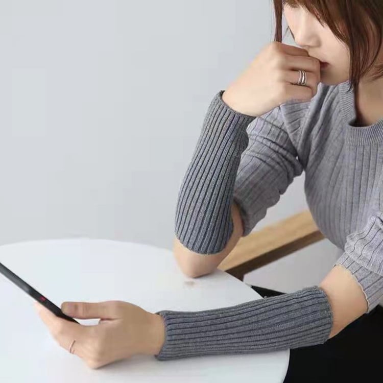 Protecții din lână pentru încheieturi, unisex, pentru toate anotimpurile, manșete calde pentru antebraț cu protecții pentru coate ce absorb transpirația