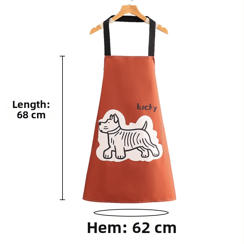 Kuchynská zástera s karikatúrnym motívom, vodotesná a odolná voči olejom, pre dospelých, odolná voči škvrnám