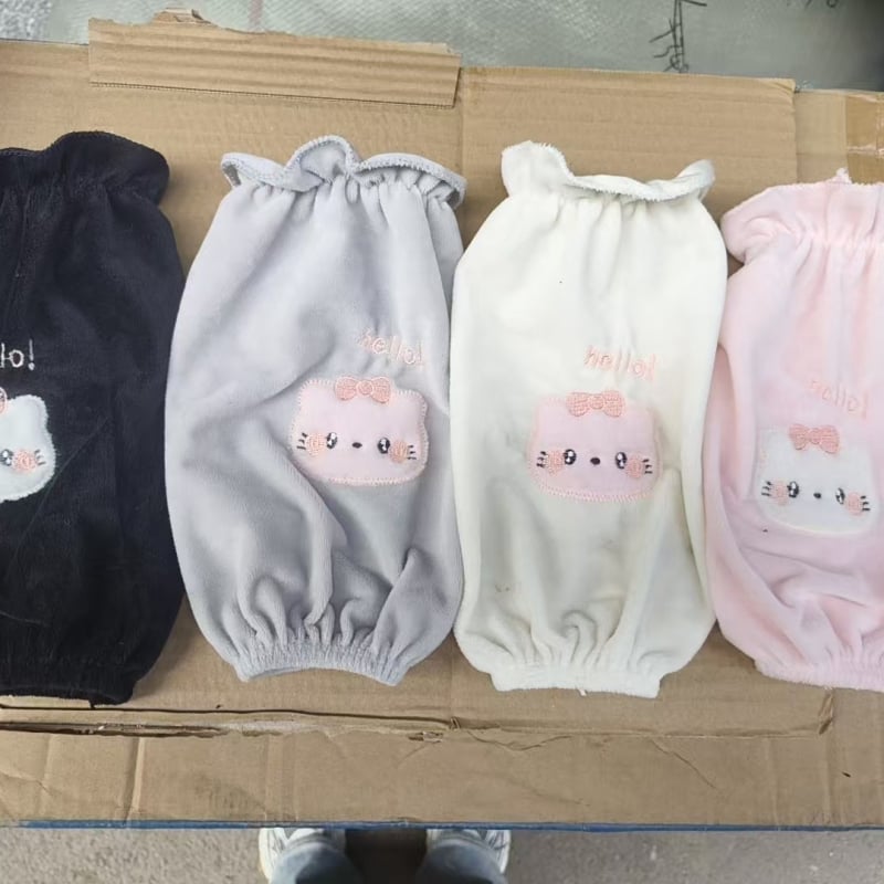 Mâneci de birou de lungime medie și scurtă pentru iarnă, unisex, stil coreean, drăguțe, protecție împotriva murdăriei pentru adulți și studenți