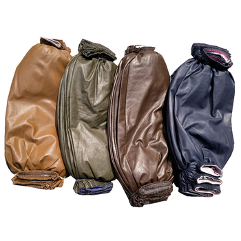 Manșetă din piele PU impermeabilă, lungă, culoare neagră solidă, unisex, pentru adulți