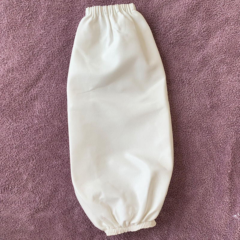 Manșetă din piele PU impermeabilă, lungă, culoare neagră solidă, unisex, pentru adulți