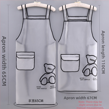 Kórejský štýl TPU nepremokavá a olejodolná zástera, unisex, do kuchyne, kaviarne, kvetinárstva a manikúry.