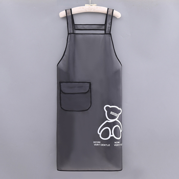 Șorț TPU impermeabil și rezistent la ulei, stil coreean, unisex, pentru bucătărie, cafenele, florării și manichiură.