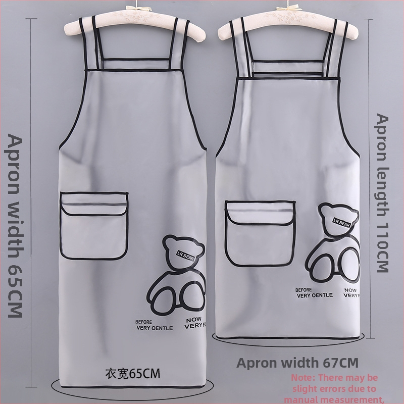 Kórejský štýl TPU nepremokavá a olejodolná zástera, unisex, do kuchyne, kaviarne, kvetinárstva a manikúry.