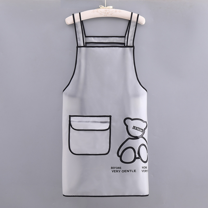 Șorț TPU impermeabil și rezistent la ulei, stil coreean, unisex, pentru bucătărie, cafenele, florării și manichiură.