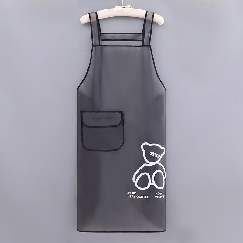 Șorț TPU impermeabil și rezistent la ulei, stil coreean, unisex, pentru bucătărie, cafenele, florării și manichiură.