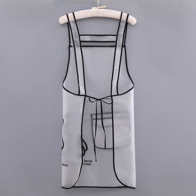 Șorț TPU impermeabil și rezistent la ulei, stil coreean, unisex, pentru bucătărie, cafenele, florării și manichiură.