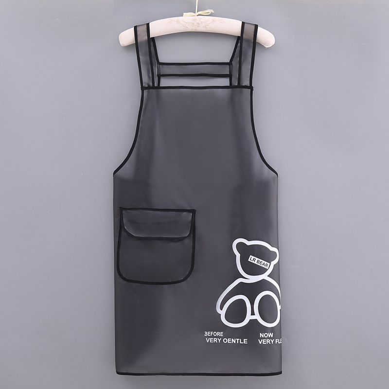 Șorț TPU impermeabil și rezistent la ulei, stil coreean, unisex, pentru bucătărie, cafenele, florării și manichiură.