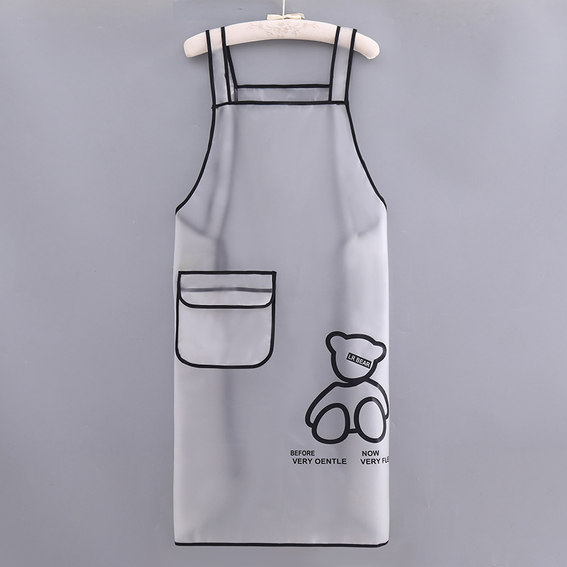 Șorț TPU impermeabil și rezistent la ulei, stil coreean, unisex, pentru bucătărie, cafenele, florării și manichiură.