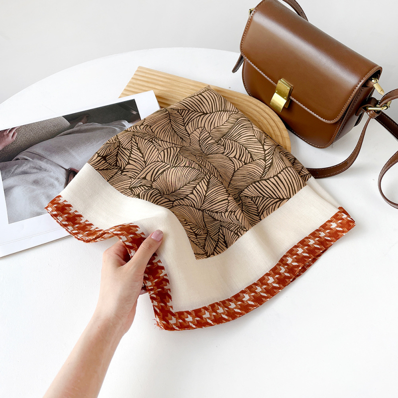 Șal de mătase pentru femei – șal pătrat imprimat, accesoriu pentru geantă, cadou elegant