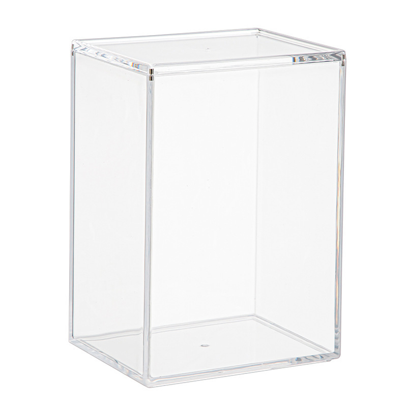 Cutie transparentă din plastic pentru figuri de colecție, cu capac magnetic