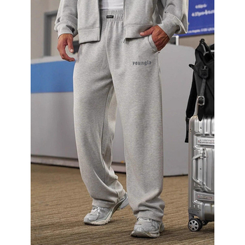 YoungLA pantaloni sport în stil american, largi, pentru bărbați, din bumbac