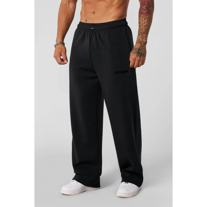 YoungLA pantaloni sport în stil american, largi, pentru bărbați, din bumbac