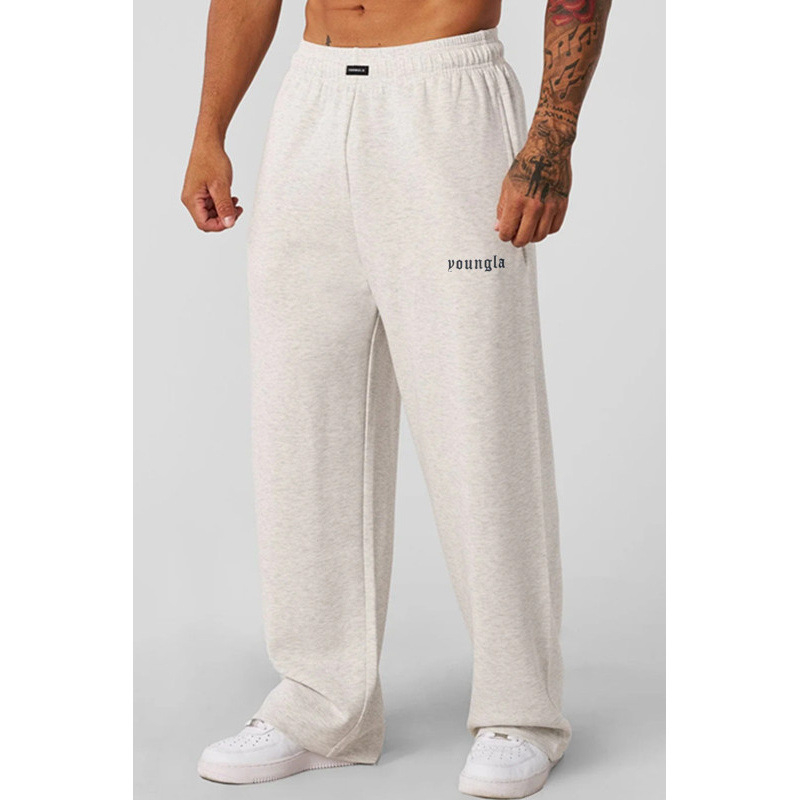 YoungLA pantaloni sport în stil american, largi, pentru bărbați, din bumbac