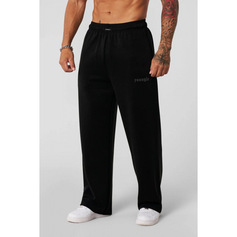 YoungLA pantaloni sport în stil american, largi, pentru bărbați, din bumbac