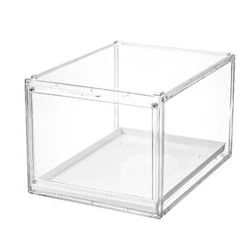 Cutie de sertar pliabilă, transparentă, cu organizator pentru cosmetice și accesorii; depozitare pentru pălării; poate fi suprapusă