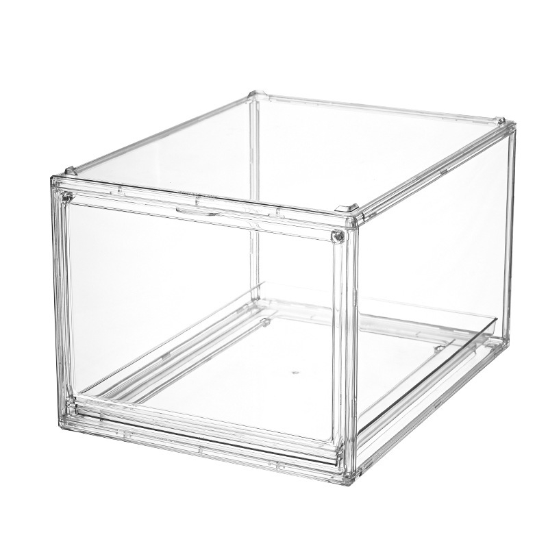 Cutie de sertar pliabilă, transparentă, cu organizator pentru cosmetice și accesorii; depozitare pentru pălării; poate fi suprapusă