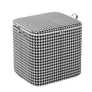 Sac de depozitare Houndstooth pentru haine, din material nețesut, capacitate mare, pentru haine, pilote, mutări și rufe murdare