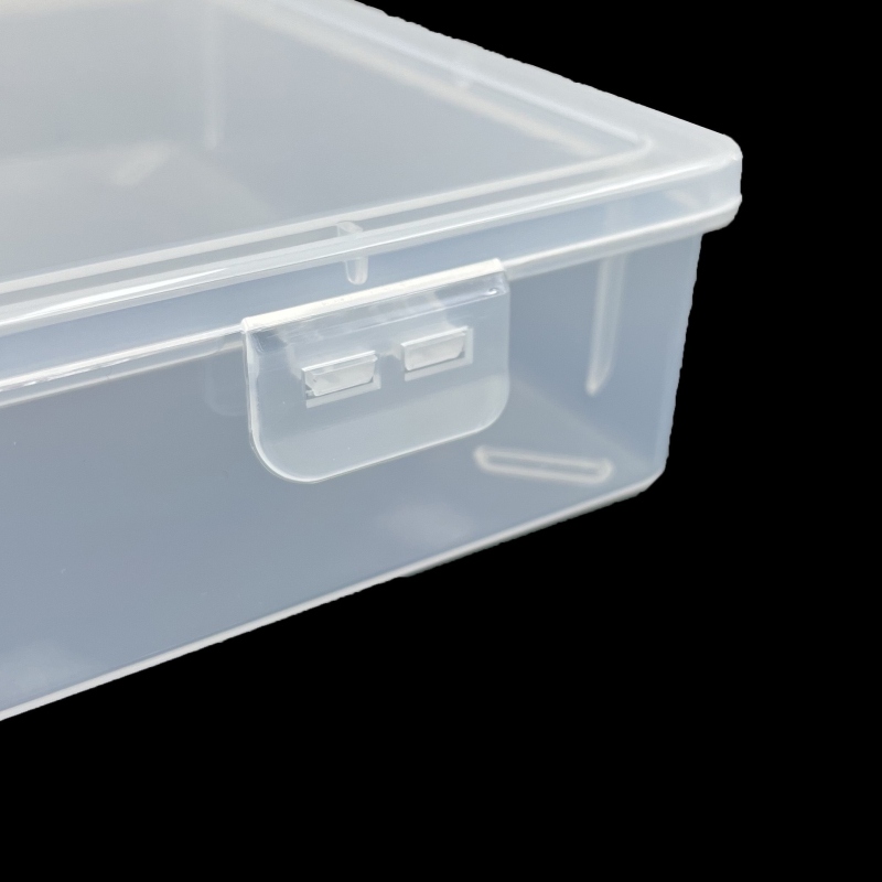 Cutie transparentă din plastic pentru depozitare, cu afișaj de mostre, închidere cu două catarame, pentru papetărie și cosmetice, cu sertar