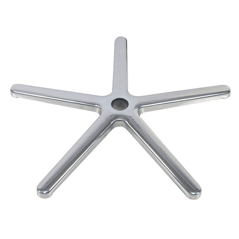Bază din aliaj de aluminiu cu cinci stele, picioare lustruite pentru scaun de birou, personalizate după desene