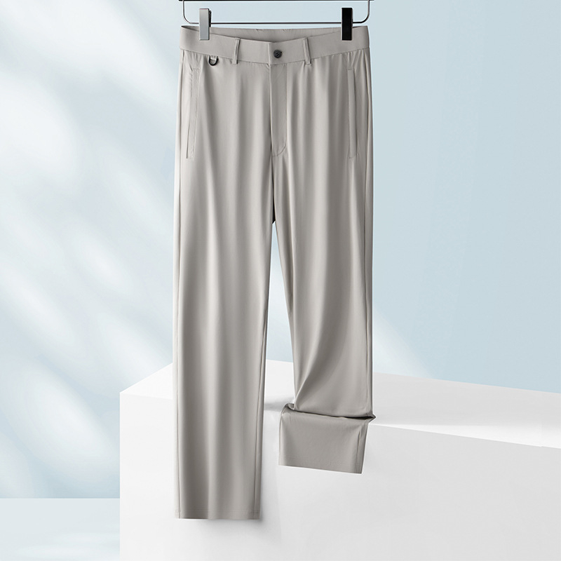Pantaloni bărbătești cropped, vară 2025 – ultra-subțiri, răcoroși, croi drept, croială relaxată