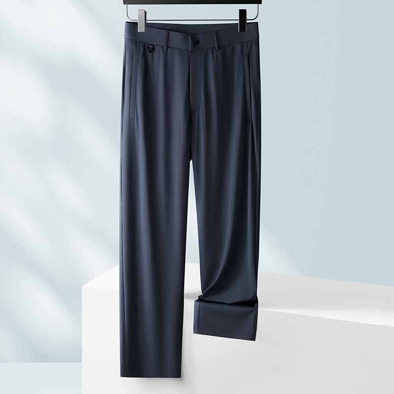 Pantaloni bărbătești cropped, vară 2025 – ultra-subțiri, răcoroși, croi drept, croială relaxată