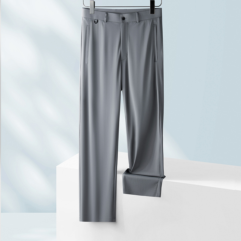 Pantaloni bărbătești cropped, vară 2025 – ultra-subțiri, răcoroși, croi drept, croială relaxată