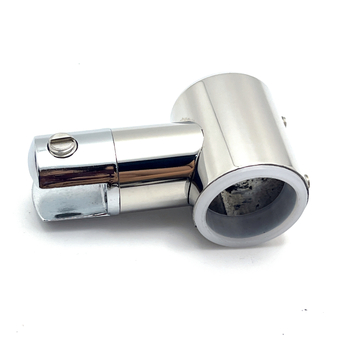 Conector din oțel inoxidabil Ø25 mm pentru țevi rotunde, pentru cabină de duș, clemă de perete pentru fixarea sticlei, adaptor universal unghiular cu trei direcții