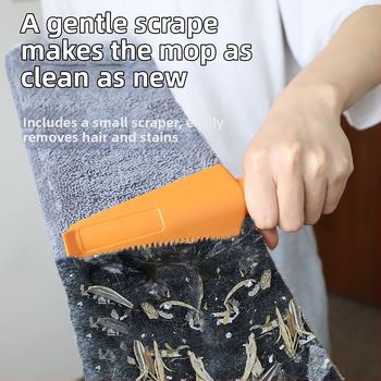 Meitianle clip-on plochý mop s textilom, teleskopický 120–140 cm, hlava 38/42 cm, mikrovlákno, domáce upratovanie