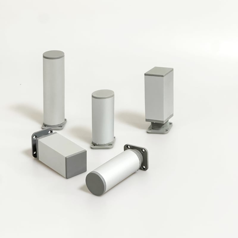 Picioare pentru dulap din aliaj de aluminiu, rotunde, pentru mobilier și baie