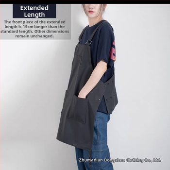 Bezrukávová zástera vo vestovom štýle pre kaviareň a čajovňu, vodotesná a olejovzdorná, catering a kuchyňa reštaurácie, potlač loga, polyester, moderný minimalistický štýl
