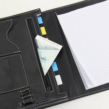 Mapă A4 portabilă cu capac rotund, organizator de documente din PU imitatie de piele, tip acordeon, cu posibilitatea imprimării logo-ului