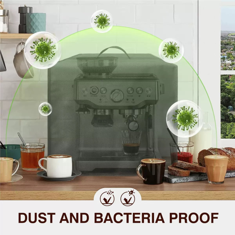 Husă de protecție pentru espressor, material Oxford 210D cu acoperire argintie, pentru interior și exterior, stil minimalist modern, Deep Baole, cod produs Sbl-2024110604