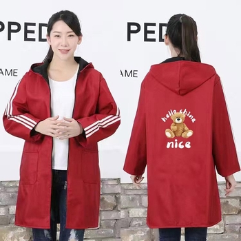 Halat impermeabil de bucătărie căptușit cu fleece, cu glugă, mâneci lungi, unisex, bucătărie, protecție împotriva uleiului