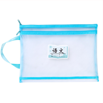 A4 nylonová priehľadná taška na dokumenty so zipsom pre študentov, dvojvrstvový organizér predmetov a ukladanie učebníc