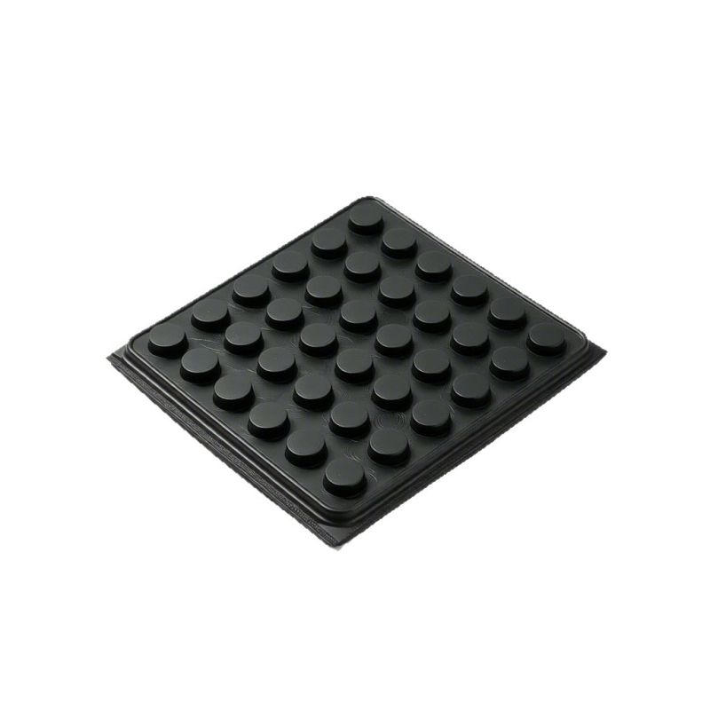 Protector cilindric din silicon negru, autoadeziv, absorbant fonic, 12×4 mm, pentru mânerele mobilierului, ușile de dulap și frigider