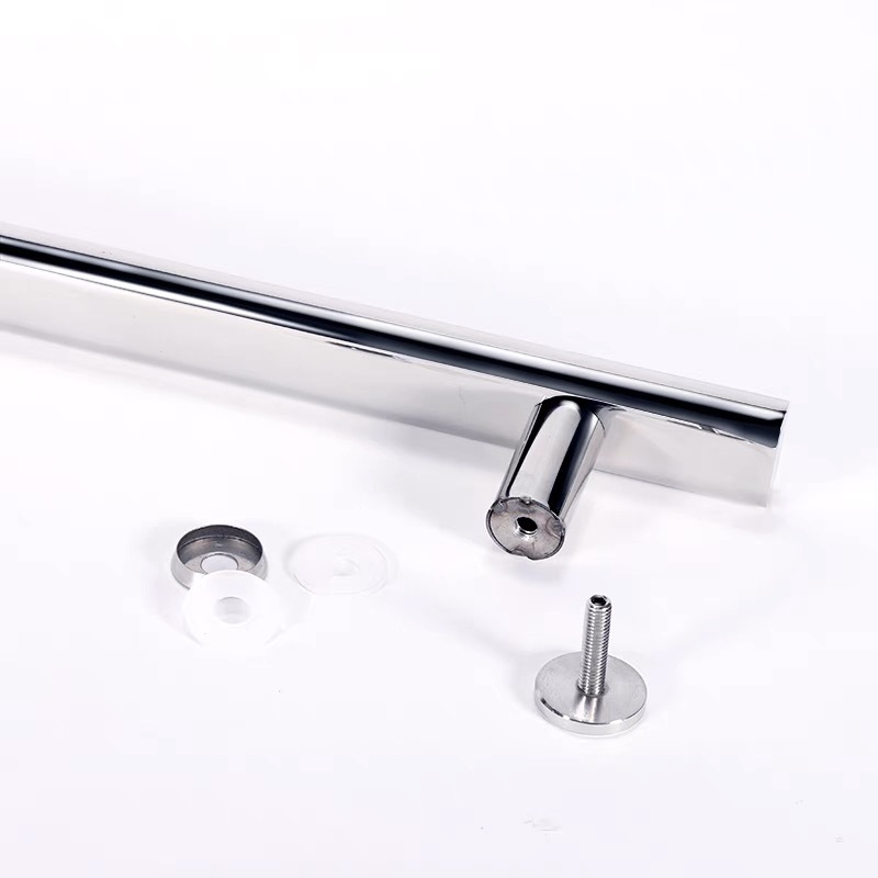 Bifan mâner din oțel inoxidabil 304 pentru ușa din sticlă a cabinei de duș, mâner glisant pentru baie, distanța dintre găuri 440 mm, design modern minimalist