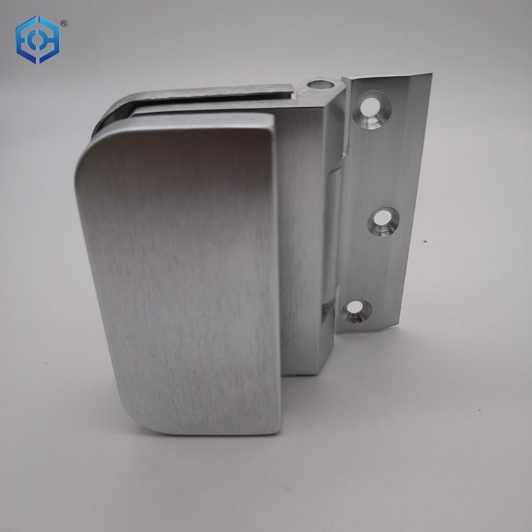 EH-005 Balama pentru ușă din sticlă, aluminiu, argintiu, pentru divizoare de birouri și baie (duș), dimensiuni 85,5x42,5, finisaj aluminiu