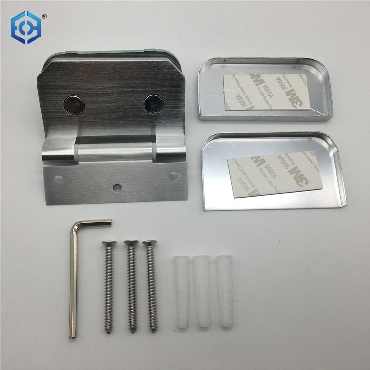 EH-005 Balama pentru ușă din sticlă, aluminiu, argintiu, pentru divizoare de birouri și baie (duș), dimensiuni 85,5x42,5, finisaj aluminiu