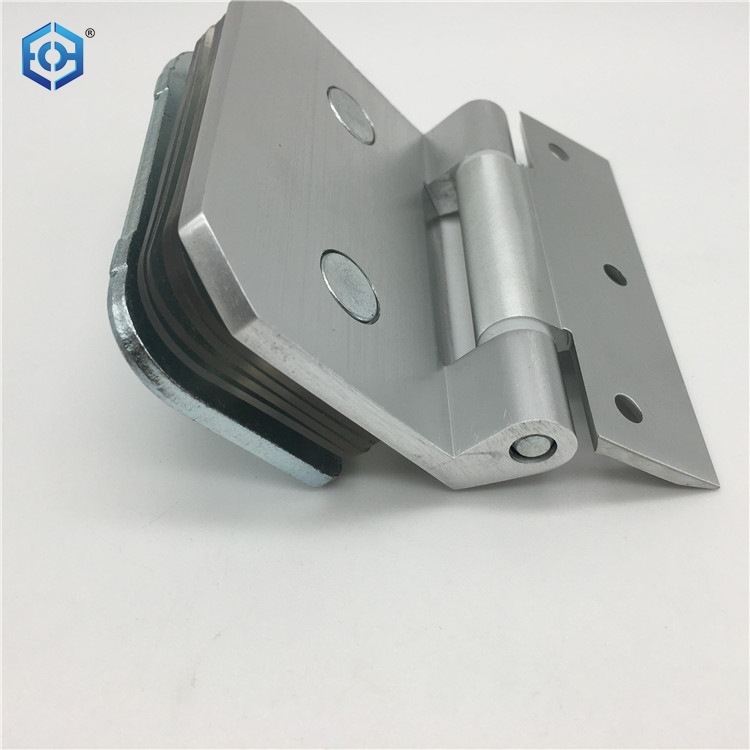 EH-005 Balama pentru ușă din sticlă, aluminiu, argintiu, pentru divizoare de birouri și baie (duș), dimensiuni 85,5x42,5, finisaj aluminiu