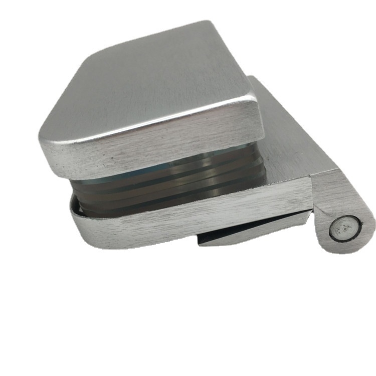 EH-005 Balama pentru ușă din sticlă, aluminiu, argintiu, pentru divizoare de birouri și baie (duș), dimensiuni 85,5x42,5, finisaj aluminiu
