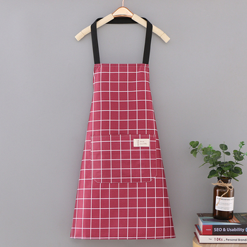 Șorț din PVC, fără mâneci, impermeabil pentru bucătărie, model modern minimalist, cu dungi sau carouri