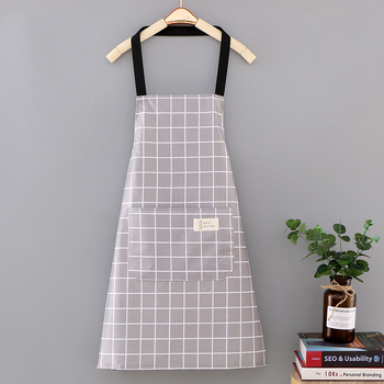 Șorț din PVC, fără mâneci, impermeabil pentru bucătărie, model modern minimalist, cu dungi sau carouri