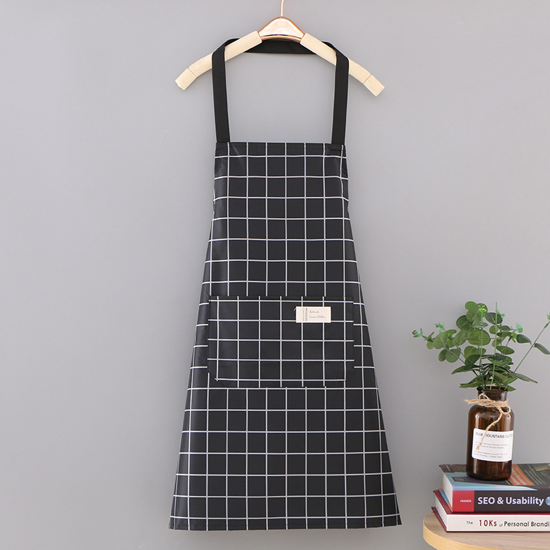 Șorț din PVC, fără mâneci, impermeabil pentru bucătărie, model modern minimalist, cu dungi sau carouri