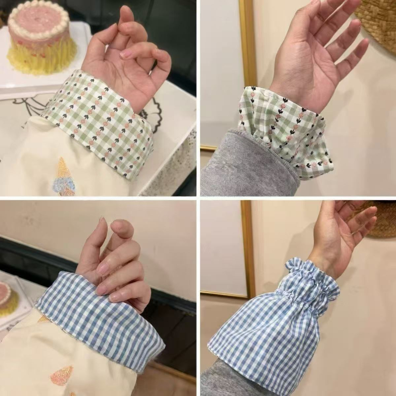 Manșete din material drăguț, în stil japonez, cu utilizare dublă, pentru primăvară