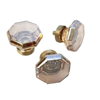 Mâner de dulap din cristal octogonal, stil european, montaj fără găurire