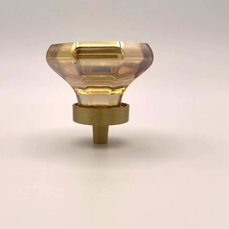 Mâner de dulap din cristal octogonal, stil european, montaj fără găurire