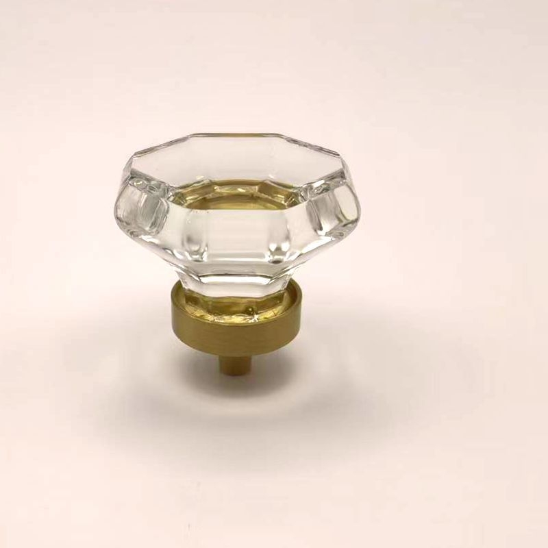 Mâner de dulap din cristal octogonal, stil european, montaj fără găurire