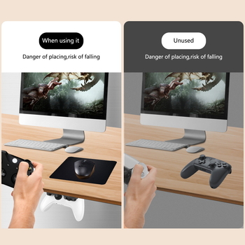 Raft de depozitare pentru controlere, montat sub birou, pentru Switch Pro și Xbox Series X